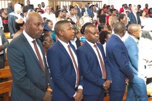 Groomsmen in UNZA Chapel